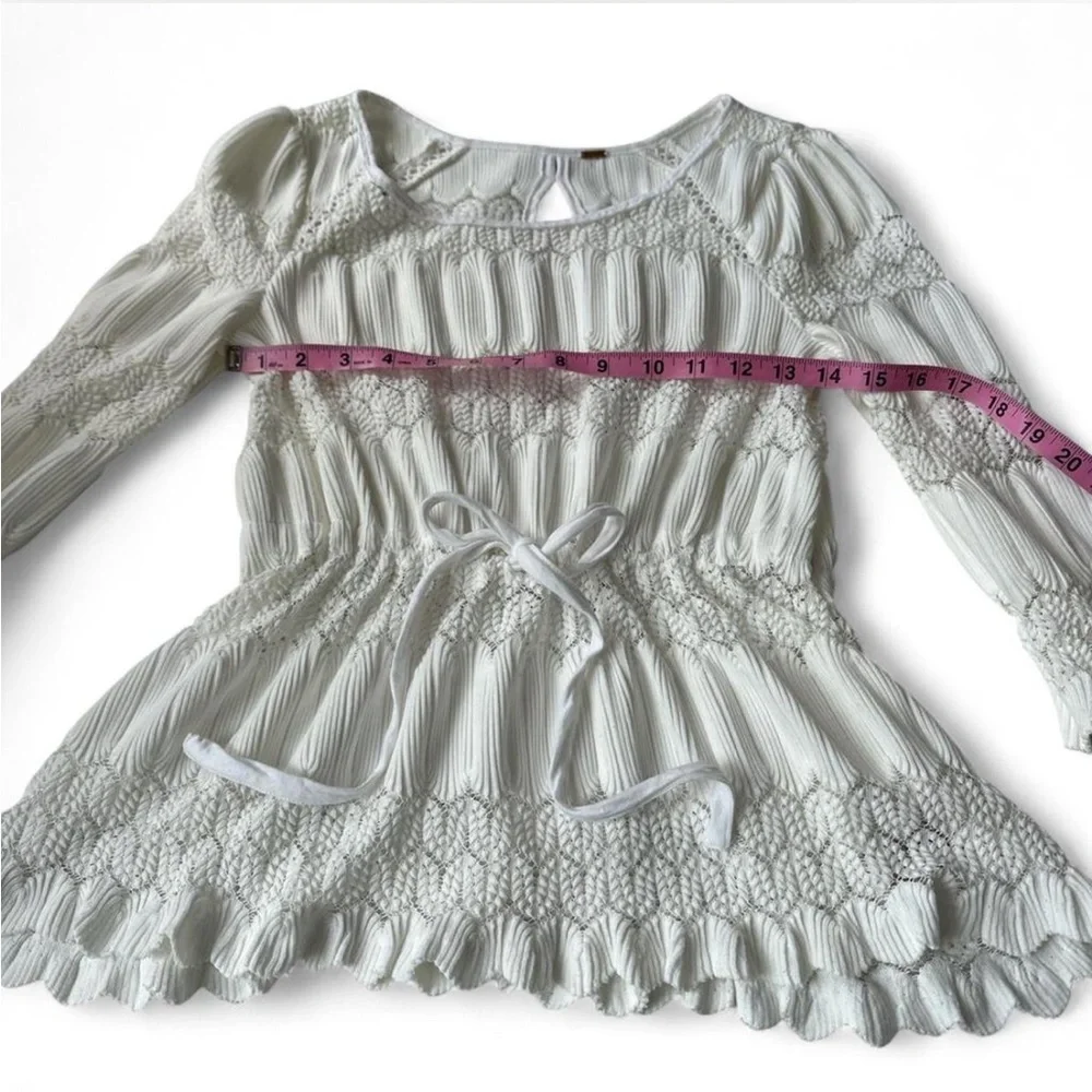 Free People Fire Island knit peasant blouse